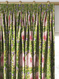 Morris & Co. Pimpernel Made to Measure Curtains or Roman Blind, Sap Green/Strawberry - thumbnail 2