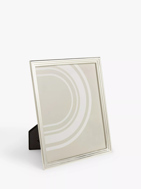 John Lewis Ribbed Photo Frame, Silver Plated - image 1