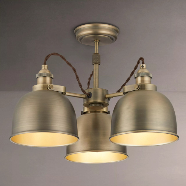 John Lewis Baldwin 3 Arm Semi Flush Ceiling Light - image 1