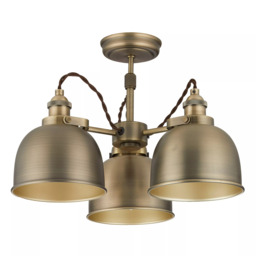 John Lewis Baldwin 3 Arm Semi Flush Ceiling Light - thumbnail 3