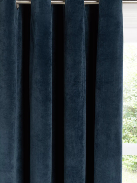 John Lewis Velvet Pair Lined Eyelet Curtains - image 1