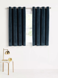 John Lewis Velvet Pair Lined Eyelet Curtains - thumbnail 4