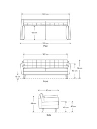 Swyft Model 10 Large 3 Seater Sofa, Dark Leg - thumbnail 2