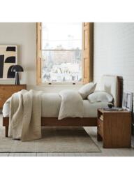 West Elm Reflections Matelassé Quilted Bedspread, Sand - thumbnail 3