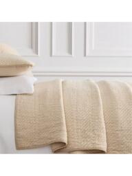 West Elm Reflections Matelassé Quilted Bedspread, Sand - thumbnail 4