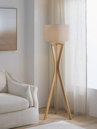 John Lewis Hourglass Floor Lamp, Oak - thumbnail 2