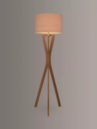 John Lewis Hourglass Floor Lamp, Oak - thumbnail 1
