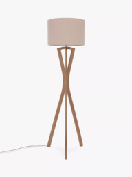 John Lewis Hourglass Floor Lamp, Oak - thumbnail 3