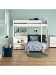 Stompa Uno S 22 High Sleeper Bed Frame with Pull-Out Desk, Ocean Blue - thumbnail 5