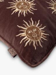 Elizabeth Scarlett Sun Goddess Cushion, Chocolate - thumbnail 2