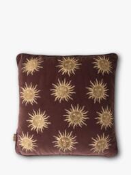 Elizabeth Scarlett Sun Goddess Cushion, Chocolate - thumbnail 1