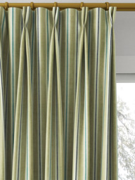 Clarke & Clarke Sackville Stripe Made to Measure Curtains or Roman Blind, Eau De Nil/Linen - thumbnail 4