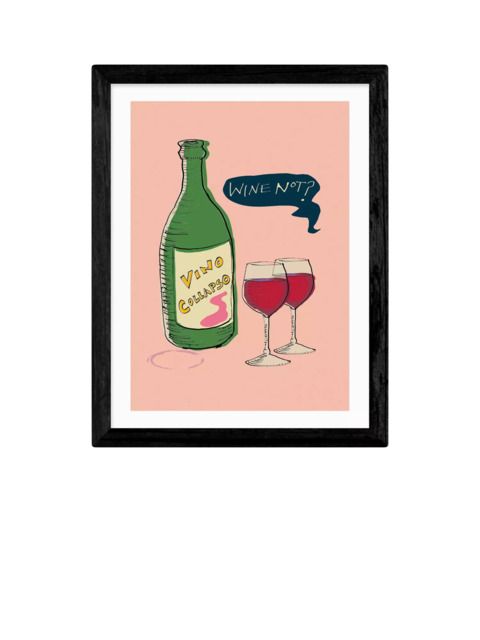 EAST END PRINTS Poet and Painter 'Wine Not?' Framed Print - image 1