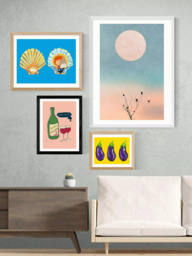 EAST END PRINTS Poet and Painter 'Wine Not?' Framed Print - thumbnail 2