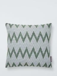 Harlequin Akari Zig-Zag Cushion, Pine Green - thumbnail 1