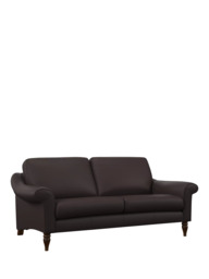 John Lewis Camber Large 3 Seater Leather Sofa, Dark Leg