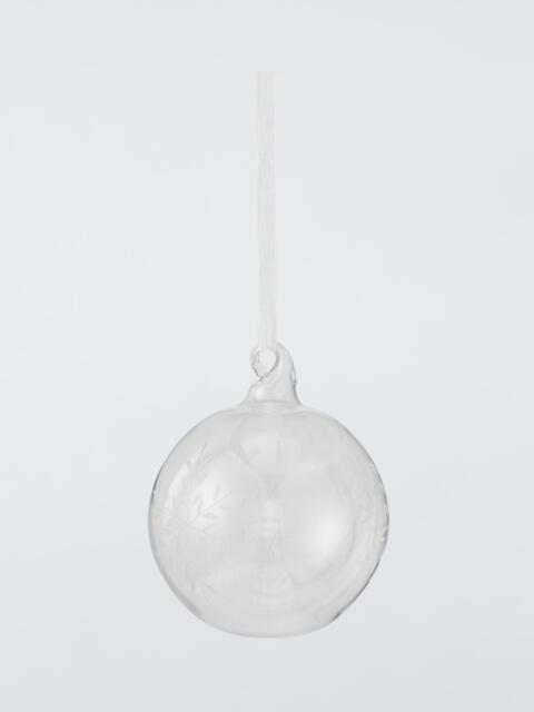 John Lewis Glass Snowflake Baubles, Box of 9, Clear - image 1