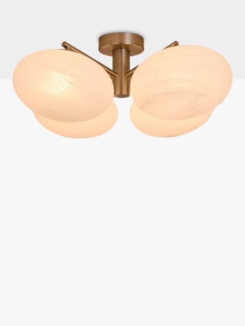 MADE Caleb 4 Arm Glass Orb Semi Flush Ceiling Light, Silver - image 1