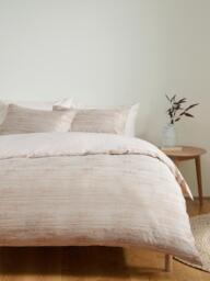 John Lewis Avisa Pure Cotton Jacquard Bedding, Champagne - thumbnail 6