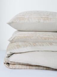 John Lewis Avisa Pure Cotton Jacquard Bedding, Champagne - thumbnail 5