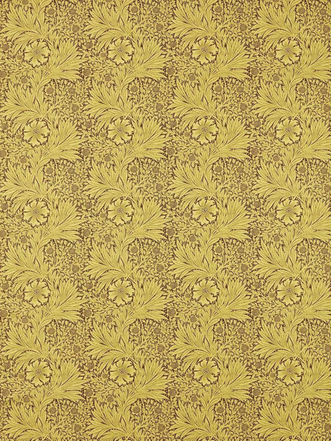 Morris & Co. Ben Pentreath Marigold Made to Measure Curtains or Roman Blind, Summer Yellow/Chocolate - image 1