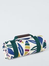 John Lewis Modern Rustic Extra Large Leaf Print Picnic Rug, Multi - thumbnail 1