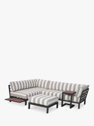 John Lewis Platform Modular 4-Seater Garden Lounging Set Striped Cushion Covers - thumbnail 4