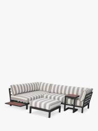 John Lewis Platform Modular 4-Seater Garden Lounging Set Striped Cushion Covers - thumbnail 5