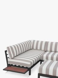 John Lewis Platform Modular 4-Seater Garden Lounging Set Striped Cushion Covers - thumbnail 3