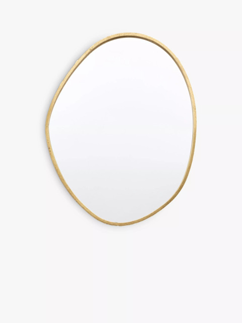 Gallery Direct Chattenden Organic Free Form Metal Frame Wall Mirror, 90 x 70cm, Gold - image 1