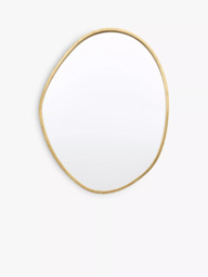 Gallery Direct Chattenden Organic Free Form Metal Frame Wall Mirror, 90 x 70cm, Gold - thumbnail 1