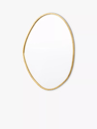 Gallery Direct Chattenden Organic Free Form Metal Frame Wall Mirror, 90 x 70cm, Gold - thumbnail 2