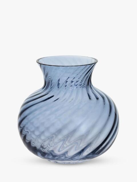 Dartington Crystal Smith Medium Glass Vase, H13cm, Dusk Blue - image 1