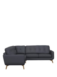 John Lewis Barbican Leather Corner Sofa, Light Leg - thumbnail 3