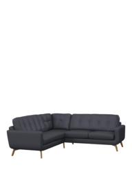 John Lewis Barbican Leather Corner Sofa, Light Leg - thumbnail 1