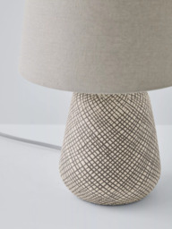John Lewis Iona Small Ceramic Table Lamp, Grey - thumbnail 5