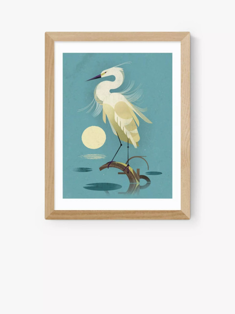 EAST END PRINTS Dieter Braun 'Little Egret' Framed Print