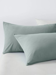 John Lewis Cotton Muslin Duvet Cover Set - thumbnail 2
