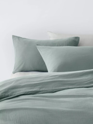 John Lewis Cotton Muslin Duvet Cover Set - thumbnail 1