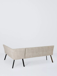 John Lewis Malden PU Corner Dining Bench, Misty - thumbnail 4