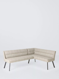 John Lewis Malden PU Corner Dining Bench, Misty