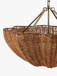 Joules Braywick Rattan Pendant Ceiling Light, Natural - thumbnail 4