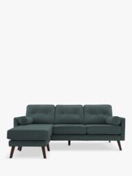 G Plan Vintage The Sixty Five LHF Large 3 Seater Leather Chaise End Sofa - thumbnail 1