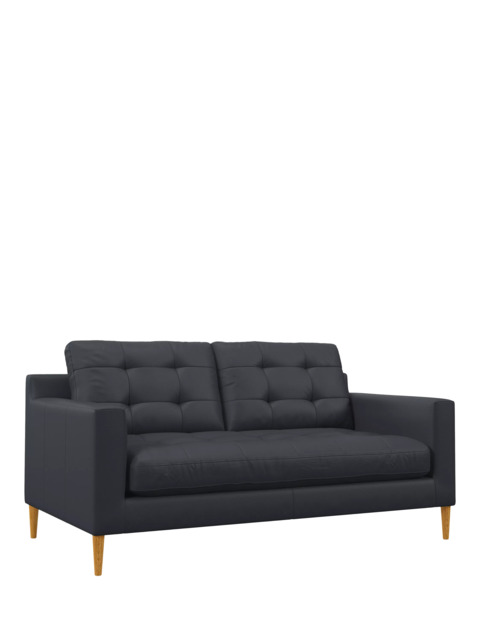 John Lewis Draper II Medium 2 Seater Leather Sofa, Light Leg - image 1