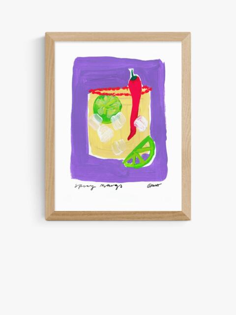 EAST END PRINTS Natalie Cass 'Spicy Margs' Framed Print, 43.4 x 33.4cm, Oak Frame - image 1