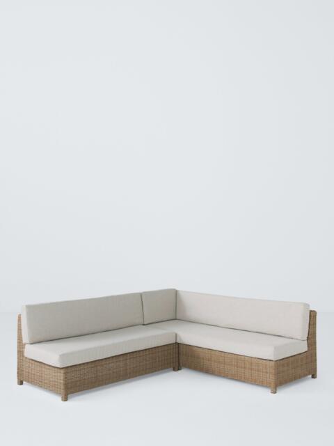 John Lewis Platform Rattan 7-Seater Corner Garden Dining/Lounge Set with Height-Adjustable Table, Natural - image 1