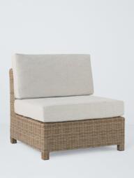 John Lewis Platform Rattan 7-Seater Corner Garden Dining/Lounge Set with Height-Adjustable Table, Natural - thumbnail 5