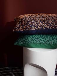 The Conran Shop Ripple Cotton Cushion Cover, Blue - thumbnail 4
