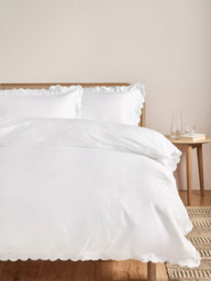 John Lewis Scallop Pure Cotton Sateen Duvet Cover Set - thumbnail 2