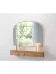 Yearn Wood Framed Overmantel Wall Mirror, 70 x 92cm - thumbnail 2